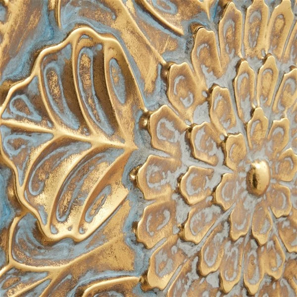 Grayson Lane 30-in x 30-in Gold Metal Eclectic Ornamental Wall Decor 5 Grayson Lane 30-in x 30-in Gold Metal Eclectic Ornamental Wall Decor - Image 5
