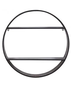 Grayson Lane 26-in x 26-in Black Iron Contemporary Wall Shelves