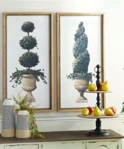 Grayson Lane 20-in x 40-in Brown Wood Framed Traditional Floral Wall Art - Set of 2 -GRAYSON LANE shop 330941059 AlternateImage2 l