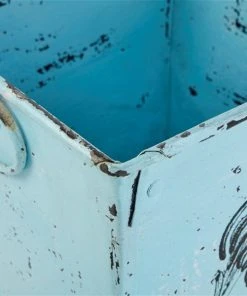 Grayson Lane 23-in x 11-in Light Blue Metal Planter -GRAYSON LANE shop 330941060 AlternateImage3 l