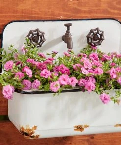 Grayson Lane 16.5-in x 13.05-in White Metal Hanging Planters - Set of 2 -GRAYSON LANE shop 330941068 AlternateImage4 l