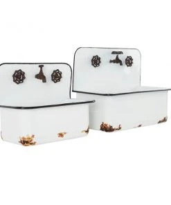 Grayson Lane 16.5-in x 13.05-in White Metal Hanging Planters - Set of 2 -GRAYSON LANE shop 330941068 AlternateImage5 l