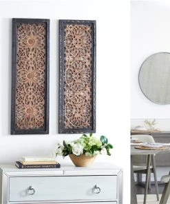 Grayson Lane 36-in x 12-in Brown Wooden Traditional Wall Decor - Set of 2 7 Grayson Lane 36-in x 12-in Brown Wooden Traditional Wall Decor - Set of 2 -GRAYSON LANE shop 330941078 AlternateImage3 l