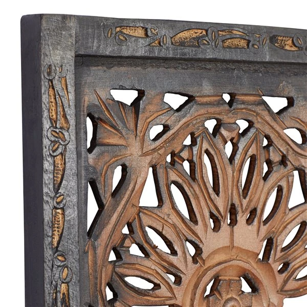 Grayson Lane 36-in x 12-in Brown Wooden Traditional Wall Decor - Set of 2 4 Grayson Lane 36-in x 12-in Brown Wooden Traditional Wall Decor - Set of 2 - Image 4