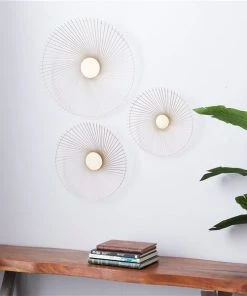 Grayson Lane 16-in x 18-in x 23-in Gold Metal Contemporary Wall Decor - Set of 3 -GRAYSON LANE shop 330941088 AlternateImage2 l