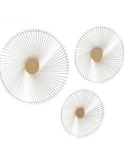 Grayson Lane 16-in x 18-in x 23-in Gold Metal Contemporary Wall Decor - Set of 3 -GRAYSON LANE shop 330941088 AlternateImage7 l