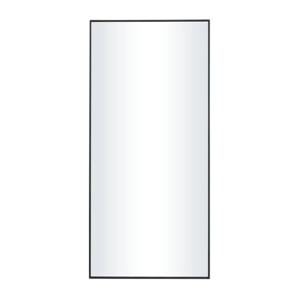 Grayson Lane 30-in x 14-in Rectangle Black Contemporary Framed Wall Mirror 1 Grayson Lane 30-in x 14-in Rectangle Black Contemporary Framed Wall Mirror