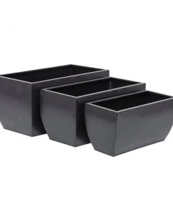 Grayson Lane 19.90-in x 9.90-in Grey Metal Planters - Set of 3 -GRAYSON LANE shop 330941102 AlternateImage5 l