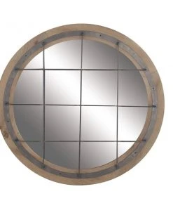 Grayson Lane 31-in x 31-in Round Blue Industrial Framed Wall Mirror -GRAYSON LANE shop 330941104 AlternateImage6 l
