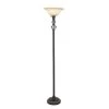 Grayson Lane 70-in x 15-in Black Metal Traditional Torchiere Lamp