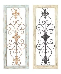 Grayson Lane 12-in x 30-in Multicoloured Wooden Rustic Wall Decor - Set of 2