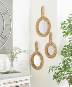 Grayson Lane 20-in, 19-in and 17-in Round Brown Framed Wall Mirror - Set of 3 7 Grayson Lane 20-in, 19-in and 17-in Round Brown Framed Wall Mirror - Set of 3 -GRAYSON LANE shop 330941126 AlternateImage2 l