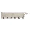 Grayson Lane 36-in x 10-in White Farmhouse Wood Wall Hook Rack with Shelf