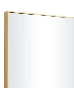Grayson Lane 32-in x 18-in Rectangle Gold Contemporary Framed Wall Mirror -GRAYSON LANE shop 330941134 AlternateImage3 l
