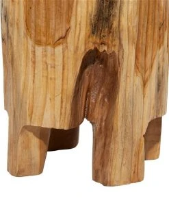 Grayson Lane Modern Brown Teak Wood Abstract Ottoman 8 Grayson Lane Modern Brown Teak Wood Abstract Ottoman -GRAYSON LANE shop 330941137 AlternateImage4 l