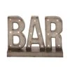 Grayson Lane Industrial Distress Brown Solid Tin Bar Decorative Sign with LED Lights