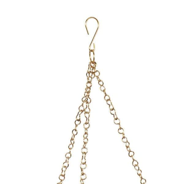 Grayson Lane 12-in W x 7-in H Gold Metal Hanging Wall Planter - 2-Pack 4 Grayson Lane 12-in W x 7-in H Gold Metal Hanging Wall Planter - 2-Pack - Image 4