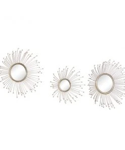 Grayson Lane Round Gold Framed Wall Mirror - Set of 3 -GRAYSON LANE shop 330941158 AlternateImage5 l