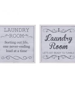 Grayson Lane 14.5-in H x 14.5-in W Farmhouse Wood Sign Wall Accent - Set of 2