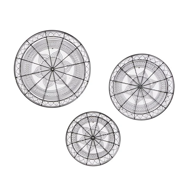 Grayson Lane 21.2-in H x 21.2-in W Eclectic Metal Wall Accent - Set of 3 1 Grayson Lane 21.2-in H x 21.2-in W Eclectic Metal Wall Accent - Set of 3