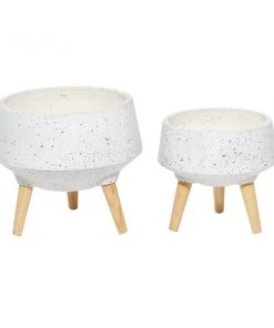 Grayson Lane 11.05-in W x 10.30-in H White Ceramic Planter - 2-Pack -GRAYSON LANE shop 330941177 AlternateImage5 l