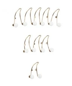 Grayson Lane Glam Gold/Pearl White Iron Decorative Zigzag Design Screw Wall Hooks - Set of 3 -GRAYSON LANE shop 330941179 AlternateImage5 l