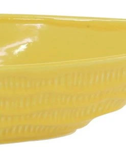 Grayson Lane 22-in W x 3-in H Yellow Ceramic Low Bowl Planter - 2-Pack -GRAYSON LANE shop 330941180 AlternateImage3 l