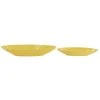Grayson Lane 22-in W x 3-in H Yellow Ceramic Low Bowl Planter - 2-Pack