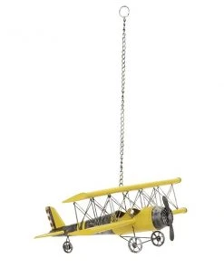 Grayson Lane 9-in H x 21-in W Vintage Metal Plane Wall Accent