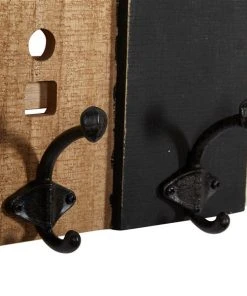Grayson Lane Black/Grey MDF Skyline Decorative Screw Wall Hooks - Set of 1 -GRAYSON LANE shop 330941187 AlternateImage4 l