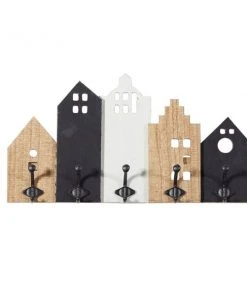 Grayson Lane Black/Grey MDF Skyline Decorative Screw Wall Hooks - Set of 1 -GRAYSON LANE shop 330941187 AlternateImage5 l