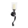 Grayson Lane Traditional 1 Candle Black Metal Sconce Candle Holder