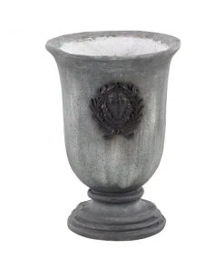 Grayson Lane 11-in W x 16-in H Grey Resin Planter