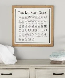 Grayson Lane 20-in H x 19.75-in W Laundry Guide Wood Wall Accent -GRAYSON LANE shop 330941205 AlternateImage3 l