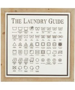 Grayson Lane 20-in H x 19.75-in W Laundry Guide Wood Wall Accent