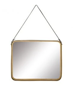 Grayson Lane 21-in L x 30-in W Rectangle Gold Framed Wall Mirror