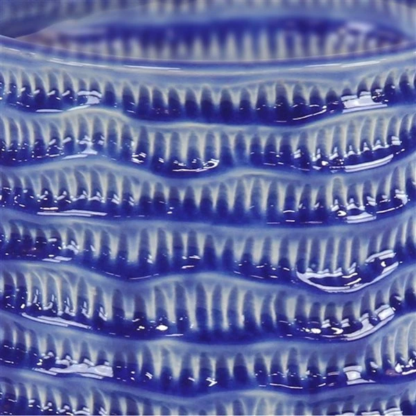 Grayson Lane 9-in W x 9-in H Blue Porcelain Planter - 3-Pack 3 Grayson Lane 9-in W x 9-in H Blue Porcelain Planter - 3-Pack - Image 3