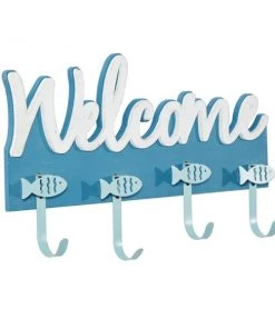 Grayson Lane Coral Blue Wood Fish-Themed Welcome Decorative 4 Screw Wall Hooks - Set of 1 9 Grayson Lane Coral Blue Wood Fish-Themed Welcome Decorative 4 Screw Wall Hooks - Set of 1 -GRAYSON LANE shop 330941211 AlternateImage5 l