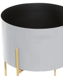 Grayson Lane 11.9-in W x 15.65-in H Grey Metal Planter - 2-Pack -GRAYSON LANE shop 330941212 AlternateImage3 l