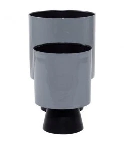 Grayson Lane 9.9-in W x 14.15-in H Grey Metal Planter -GRAYSON LANE shop 330941215 AlternateImage5 l