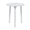 Grayson Lane White Wood Round End Table