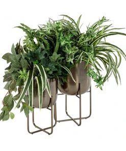 Grayson Lane 10-in W x 16-in H Black Metal Planter - 2-Pack -GRAYSON LANE shop 330941220 AlternateImage5 l