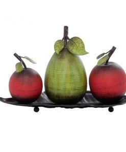 GRAYSON LANE Greyson Lane Green/Red Classic Iron Decorative Fruit Bowl - Set of 1 -GRAYSON LANE shop 330941221 AlternateImage5 l