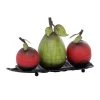 GRAYSON LANE Greyson Lane Green/Red Classic Iron Decorative Fruit Bowl - Set of 1