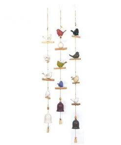 Grayson Lane Coastal 46-in Multicoloured Metal Birds Wind Chime - Set of 3