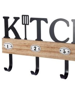 Grayson Lane Grey Wood/Metal Kitchen Decorative 5 Screw Wall Hooks - Set of 1 -GRAYSON LANE shop 330941228 AlternateImage4 l