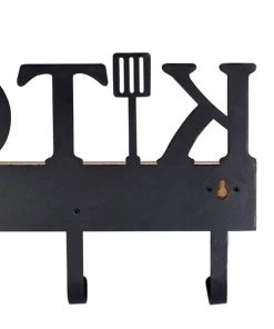 Grayson Lane Grey Wood/Metal Kitchen Decorative 5 Screw Wall Hooks - Set of 1 -GRAYSON LANE shop 330941228 AlternateImage7 l