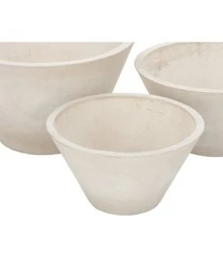 Grayson Lane 16-in W x 10-in H White Ceramic Planter - 3-Pack -GRAYSON LANE shop 330941237 AlternateImage3 l