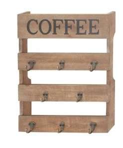 Grayson Lane Brown/Grey Coffee Chinese Fir 3-Tier Decorative 3 Screw Wall Hooks - Set of 1 -GRAYSON LANE shop 330941238 AlternateImage6 l