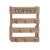 Grayson Lane Brown/Grey Coffee Chinese Fir 3-Tier Decorative 3 Screw Wall Hooks - Set of 1